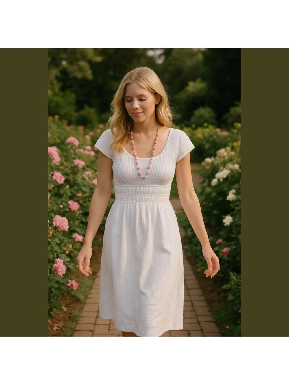 Vintage Deadstock Dress 50s Creamy Off White Shirt Dress NWT
